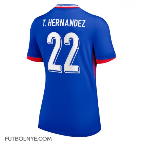 Camiseta Francia Theo Hernandez #22 Primera Equipación para mujer Eurocopa 2024 manga corta